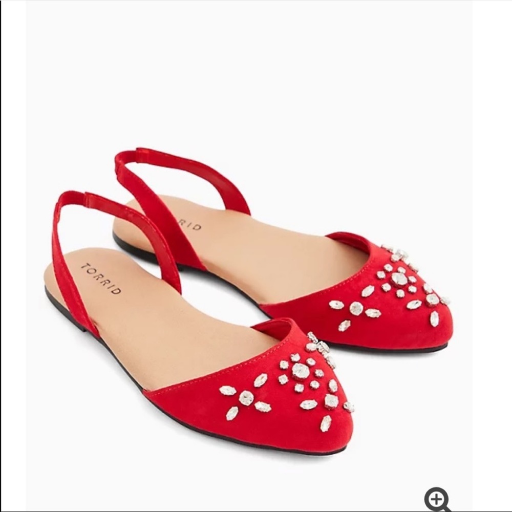 Torrid Size 12 FLAT WITH STRAP RED